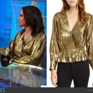 Joie Gold Shimmer Blouse